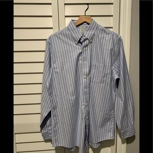 Brooks Brothers blue and white stripe shirt 16-35